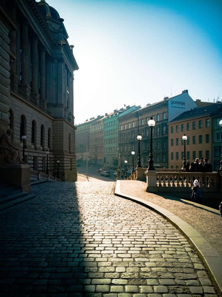 Main Museum of Prague, view of the road.